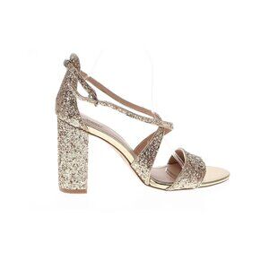 Jewel Badgley Mischka Cook Gold Metallic Glitter Evening Shoe - Size 9-1/2